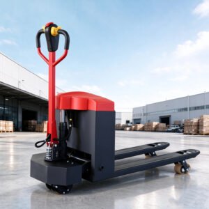 Outdoor front side shot of MIWO CBD-3T 3 ton electric pallet truck